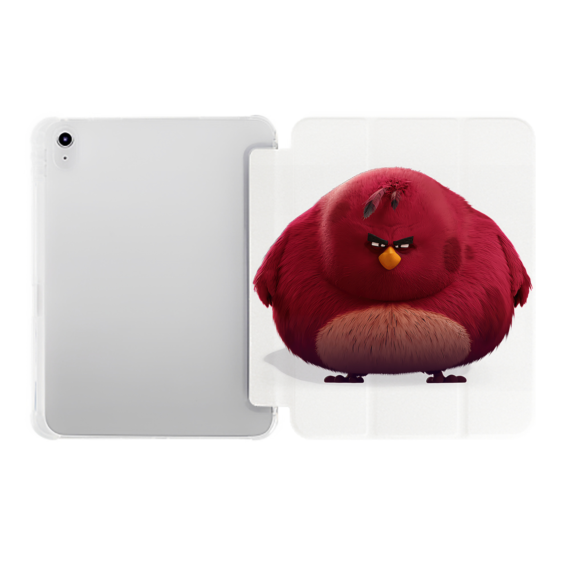 （画像用） Angry Birds アングリーバード IPad ケース ペン収納付き 三つ折りスタンド PUレザー×シリコン 対応機種9.5/10.5/10.9インチ
